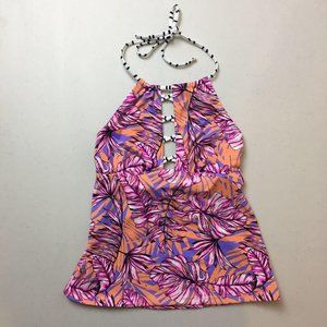 Salt Cove Tropical Hawaii Print Tankini Swim Top